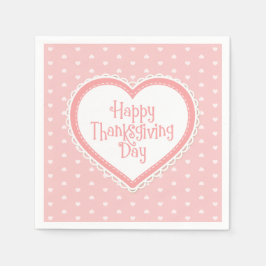 Happy Thanksgiving Heart Lijst | Napkin Servet