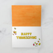 Happy Thanksgiving Hedgehogs Greeting  Kaart (Binnen)