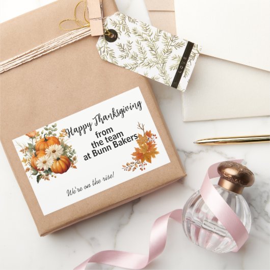 Happy Thanksgiving Herfst / Autumn Business Market Rechthoekige Sticker (Geschenken)