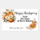 Happy Thanksgiving Herfst / Autumn Business Market Rechthoekige Sticker (Voorkant)