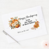 Happy Thanksgiving Herfst / Autumn Business Market Rechthoekige Sticker (Envelop)