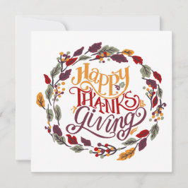 Happy Thanksgiving Herfst Autumn Gevouwen Vakantie Feestdagenkaart