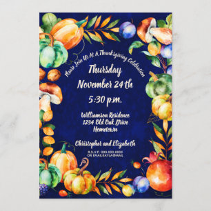 Happy Thanksgiving Herfst Autumn Harvest Celebrati Kaart