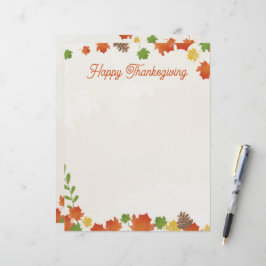 Happy Thanksgiving herfst bladeren Letterhead Briefhoofd