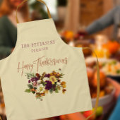 Happy Thanksgiving herfst bloemenfamilienaam Schort