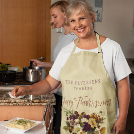 Happy Thanksgiving herfst bloemenfamilienaam Schort