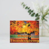 Happy Thanksgiving Herfst Briefkaart (Staand voorkant)