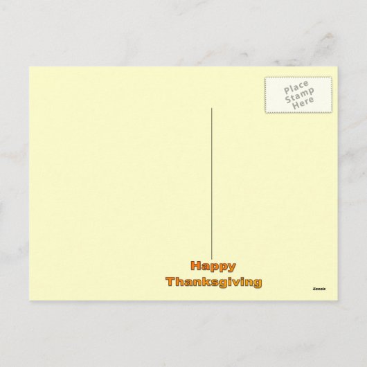 Happy Thanksgiving Herfst Briefkaart (Achterkant)