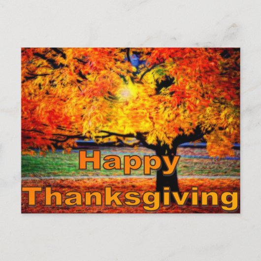 Happy Thanksgiving Herfst Briefkaart (Voorkant)