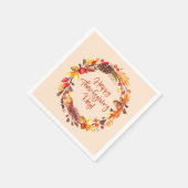 Happy Thanksgiving Herfst Foliage Wreatparty Decor Servet (Hoek)