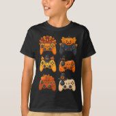 Happy Thanksgiving Herfst Gaming Controllers Turki T-shirt (Voorkant)