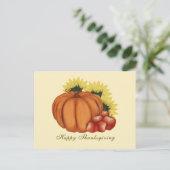 Happy Thanksgiving Herfst Harvest Pumpkin Briefkaart (Staand voorkant)