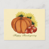 Happy Thanksgiving Herfst Harvest Pumpkin Briefkaart (Voorkant)