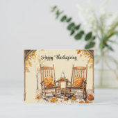 Happy Thanksgiving herfst herfst bladeren Feestdagenkaart (Staand voorkant)