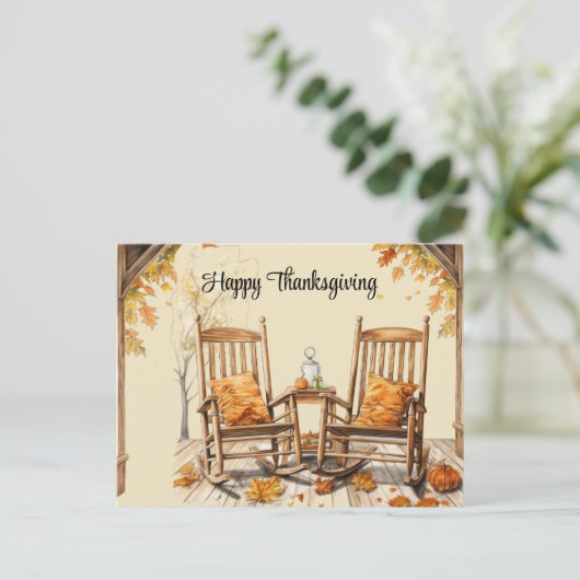 Happy Thanksgiving herfst herfst bladeren Feestdagenkaart (Staand voorkant)