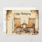 Happy Thanksgiving herfst herfst bladeren Feestdagenkaart (Voorkant / Achterkant)