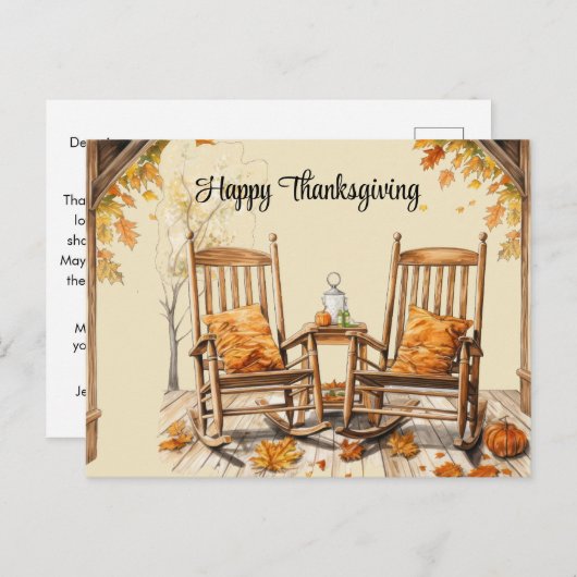 Happy Thanksgiving herfst herfst bladeren Feestdagenkaart (Voorkant / Achterkant)