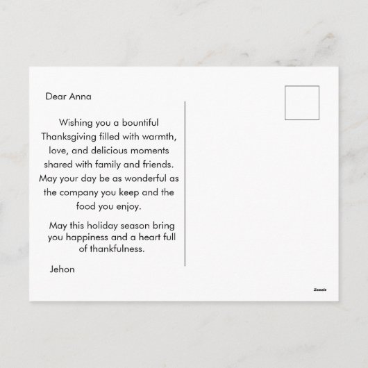 Happy Thanksgiving herfst herfst bladeren Feestdagenkaart (Achterkant)