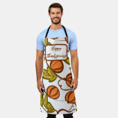 Happy Thanksgiving Herfst Herfst Pompoen Wijnstokk Schort (Gedragen)