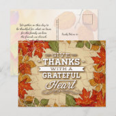 Happy Thanksgiving Herfst Herfstgroeten Briefkaart (Voorkant / Achterkant)