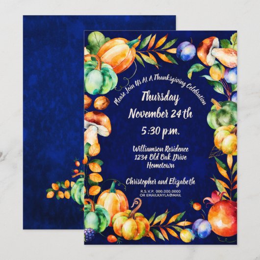 Happy Thanksgiving Herfst Herfstoogst Kaart (Voorkant / Achterkant)