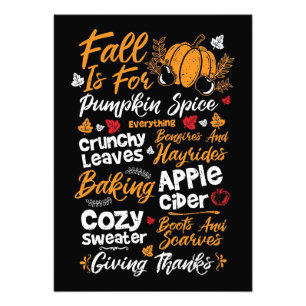 Happy Thanksgiving Herfst is voor pompoenkruid Foto Afdruk
