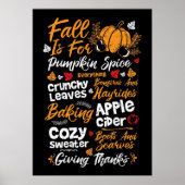 Happy Thanksgiving Herfst is voor pompoenkruid Poster (Voorkant)