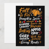 Happy Thanksgiving Herfst is voor pompoenkruid Save The Date (Voorkant / Achterkant)