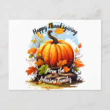 Happy Thanksgiving herfst kleuren pompoen