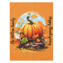 Happy Thanksgiving herfst kleuren pompoen Tafelkleed