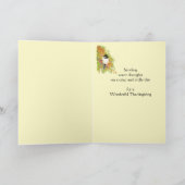 Happy Thanksgiving-herfst-kleurenvogelbroed Feestdagen Kaart (Binnen)