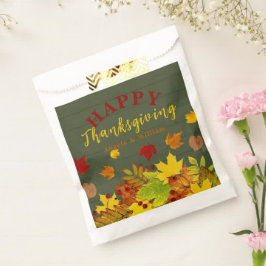 Happy Thanksgiving Herfst Kleurrijke Foliage op Ho Bedankzakje