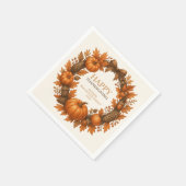 Happy Thanksgiving Herfst Krans Elegant Servet (Hoek)