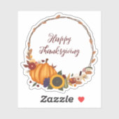 Happy Thanksgiving Herfst krans Sticker (Vel)