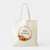 Happy Thanksgiving Herfst krans Tote Bag (Achterkant)