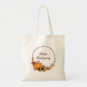 Happy Thanksgiving Herfst krans Tote Bag (Voorkant)