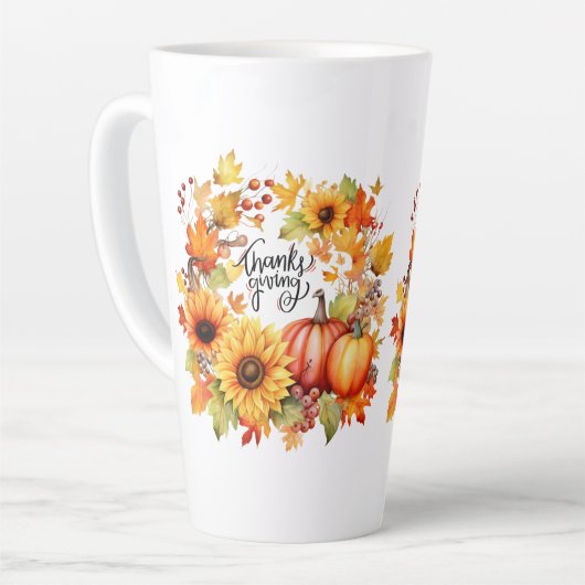 Happy Thanksgiving herfst Latte Mok (Linkerhoek)