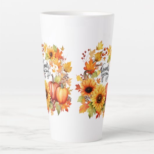 Happy Thanksgiving herfst Latte Mok (Voorkant)