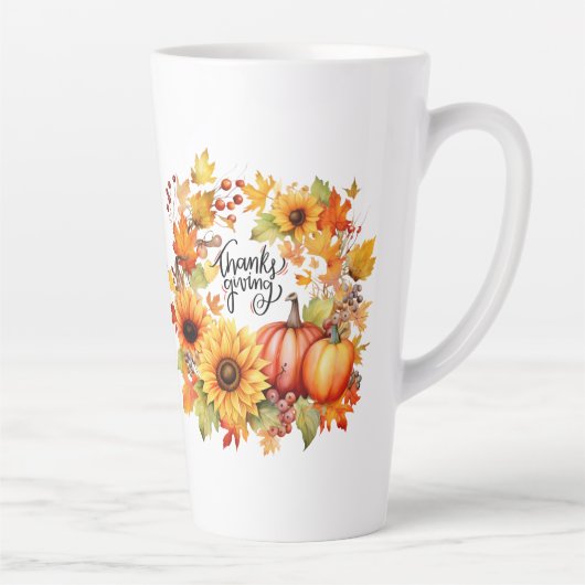 Happy Thanksgiving herfst Latte Mok (Rechts)