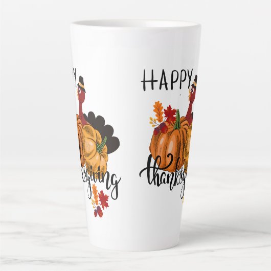 Happy Thanksgiving herfst Latte Mok (Voorkant)