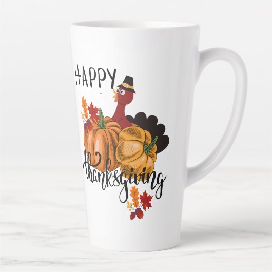Happy Thanksgiving herfst Latte Mok (Rechts)