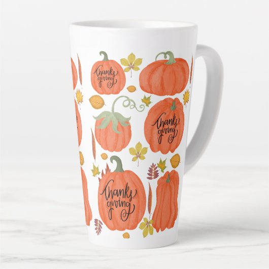 Happy Thanksgiving herfst Latte Mok (Rechterhoek)