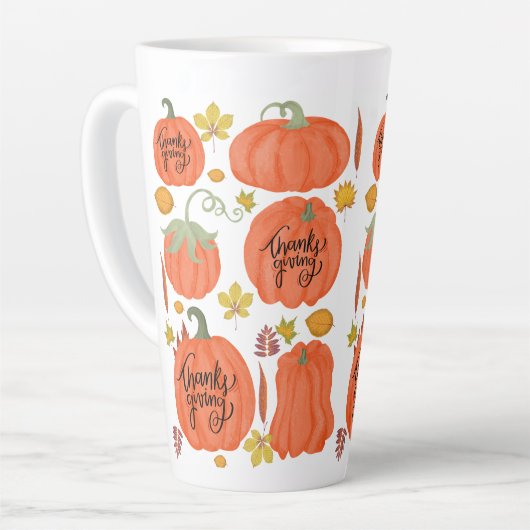 Happy Thanksgiving herfst Latte Mok (Linkerhoek)