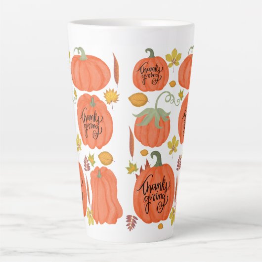 Happy Thanksgiving herfst Latte Mok (Voorkant)