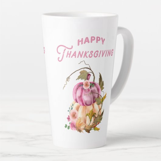 Happy Thanksgiving herfst Latte Mok (Rechterhoek)