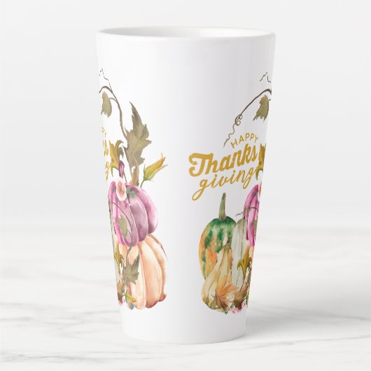 Happy Thanksgiving herfst Latte Mok (Voorkant)
