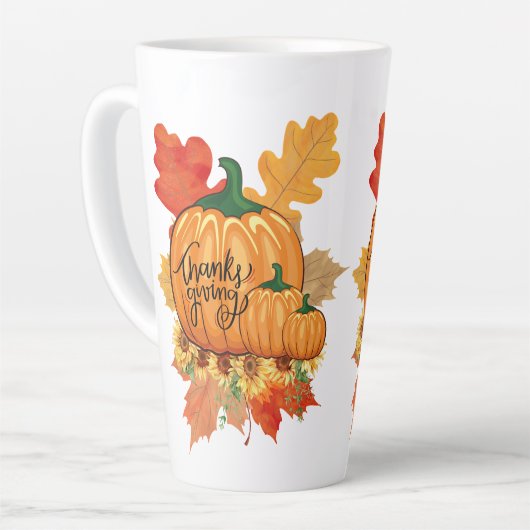 Happy Thanksgiving herfst Latte Mok (Linkerhoek)