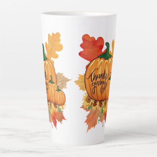 Happy Thanksgiving herfst Latte Mok (Voorkant)