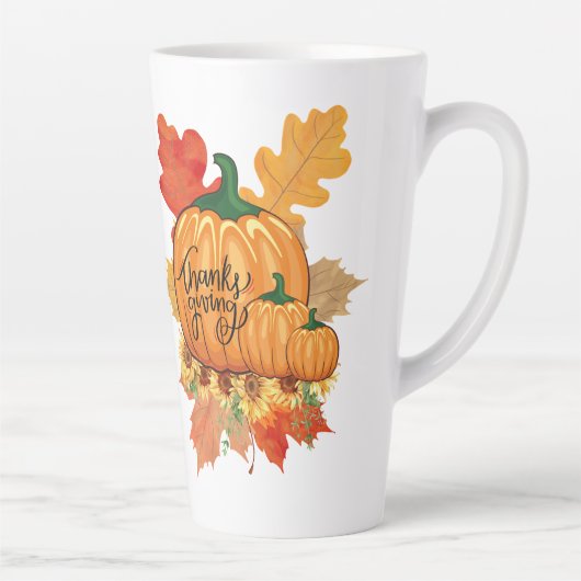 Happy Thanksgiving herfst Latte Mok (Rechts)