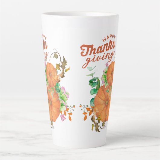 Happy Thanksgiving herfst Latte Mok (Voorkant)